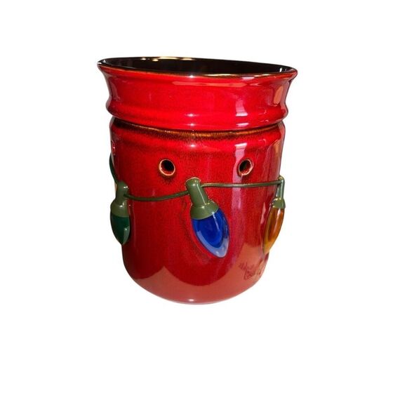 Scentsy Christmas Holiday Lights Electric Wax Warmer Full Size Retired Red New - Picture 2 of 6